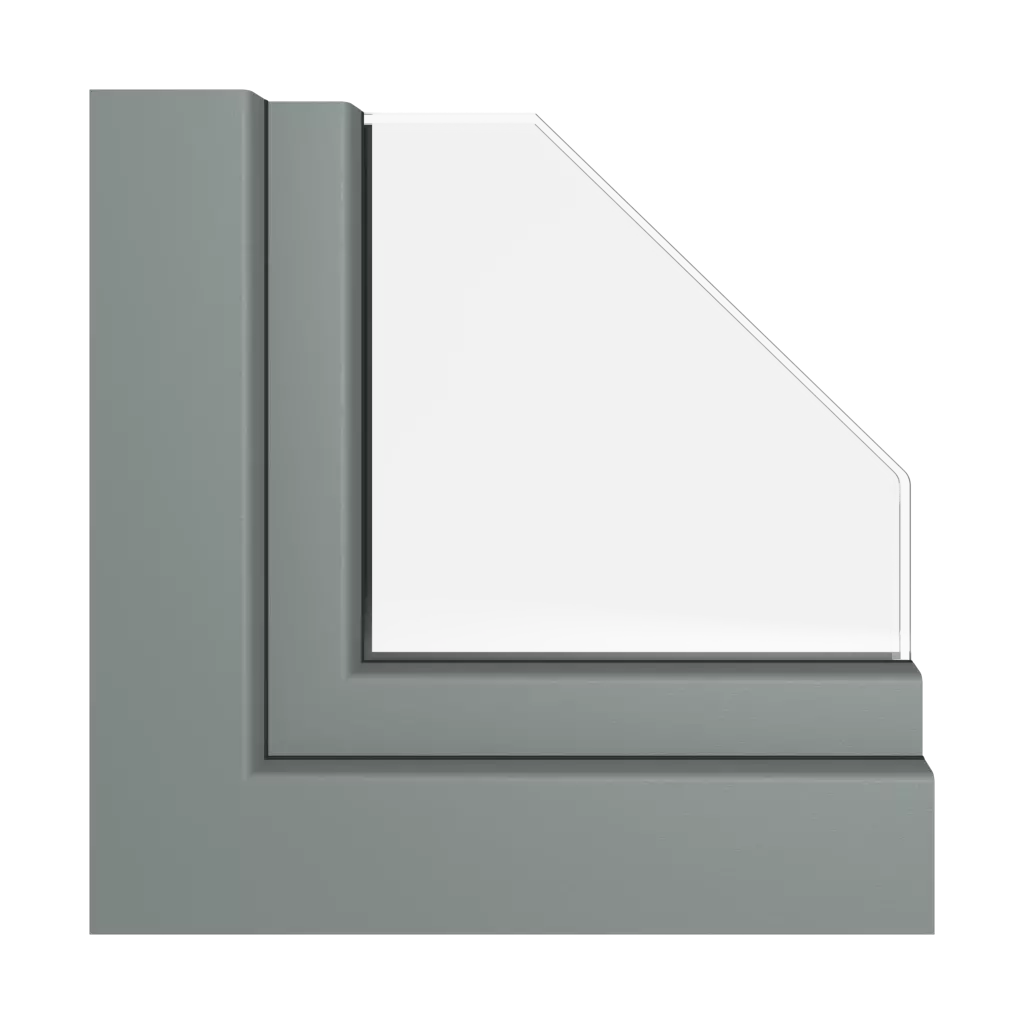 Szary bazaltowy gładki okna profile-okienne rehau synego