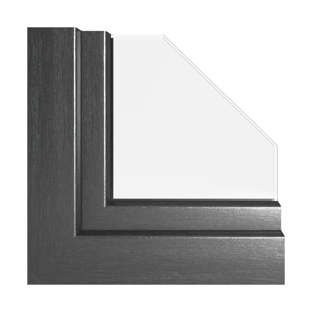 Antracyt metaliczny szczotkowany okna profile-okienne rehau synego