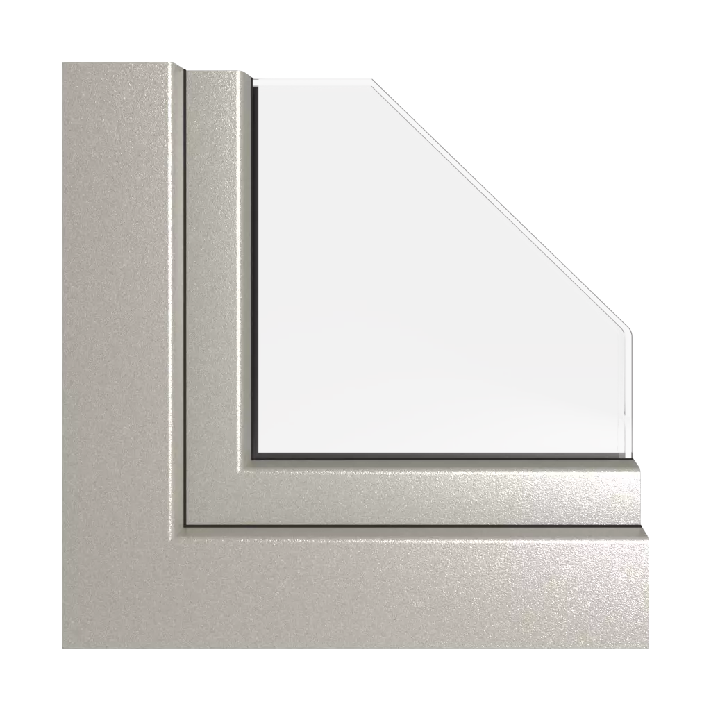 Alux srebrny aluminiowy okna profile-okienne rehau synego