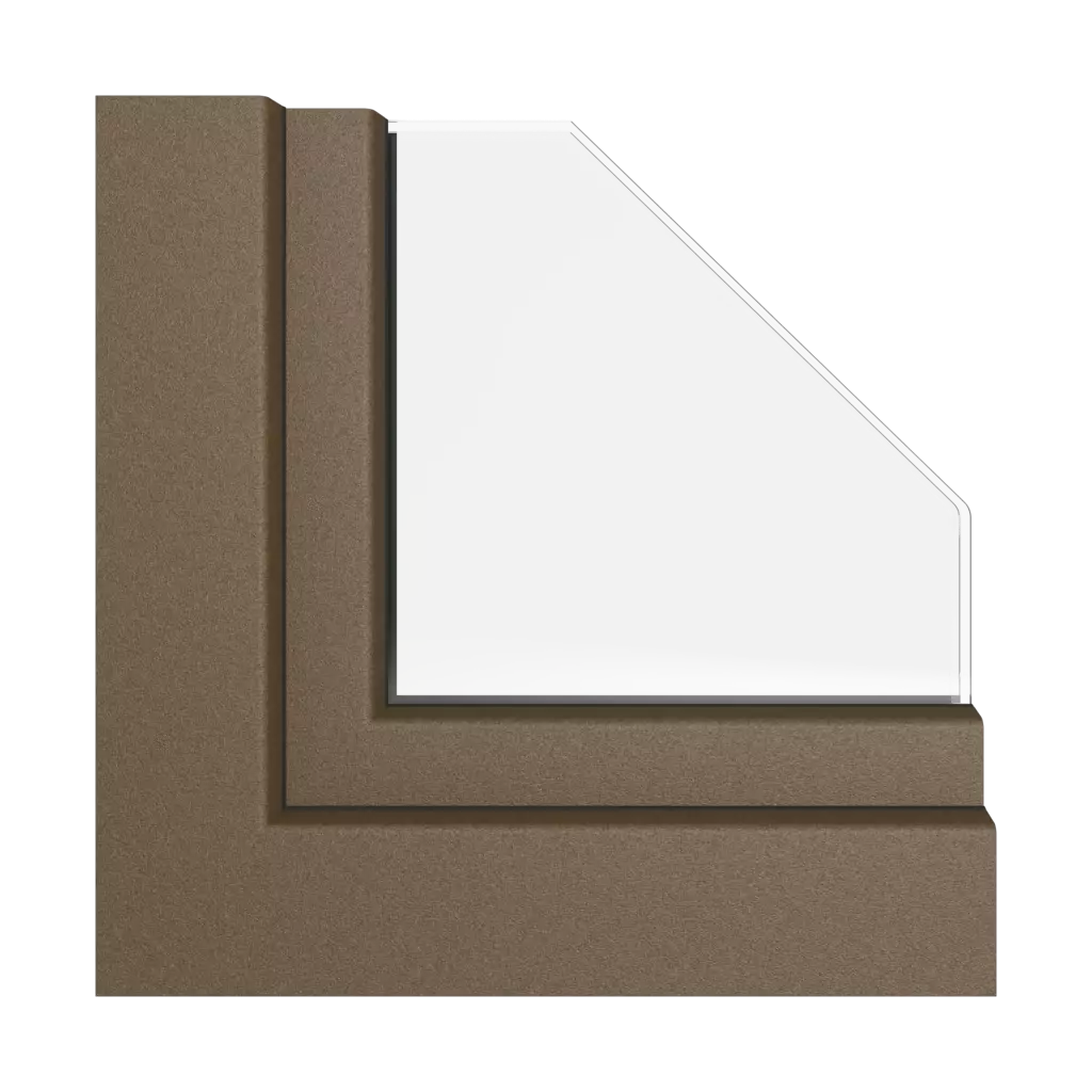 Brązowy irchowy matowy okna profile-okienne rehau synego