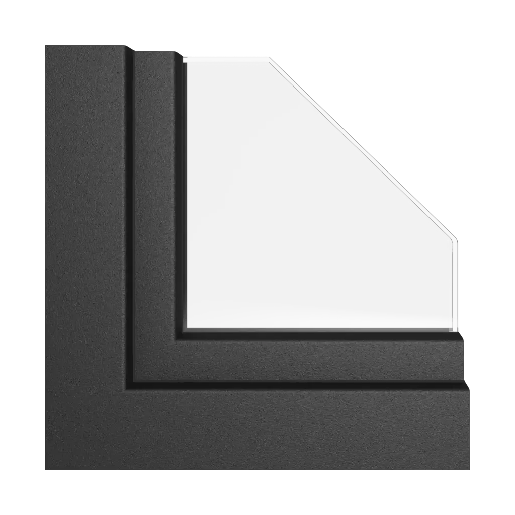 Czarny midnight black matowy okna profile-okienne rehau synego
