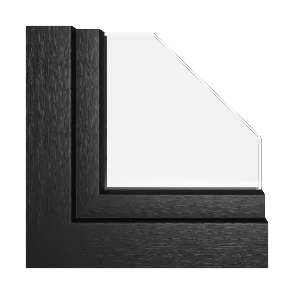 Czarny okna profile-okienne rehau synego
