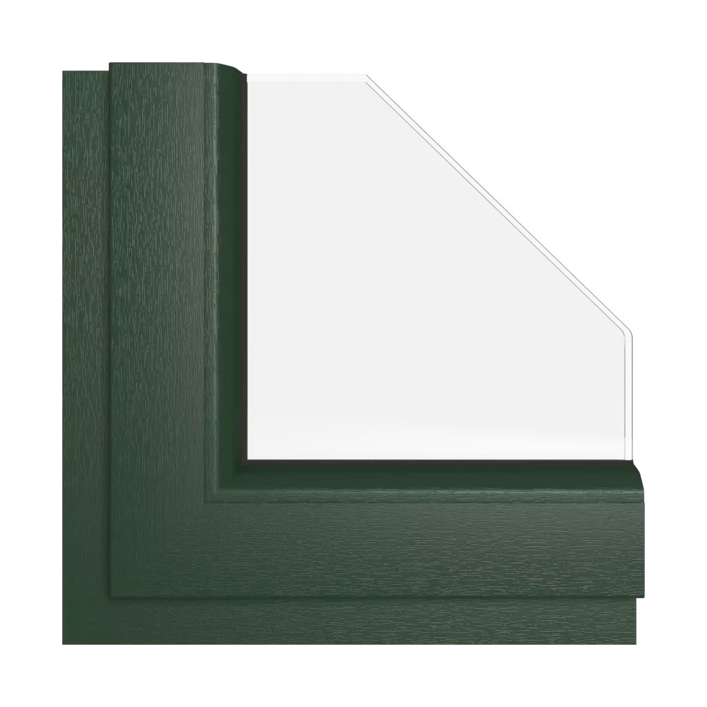 Ciemnozielony okna kolory rehau-kolory ciemnozielony interior
