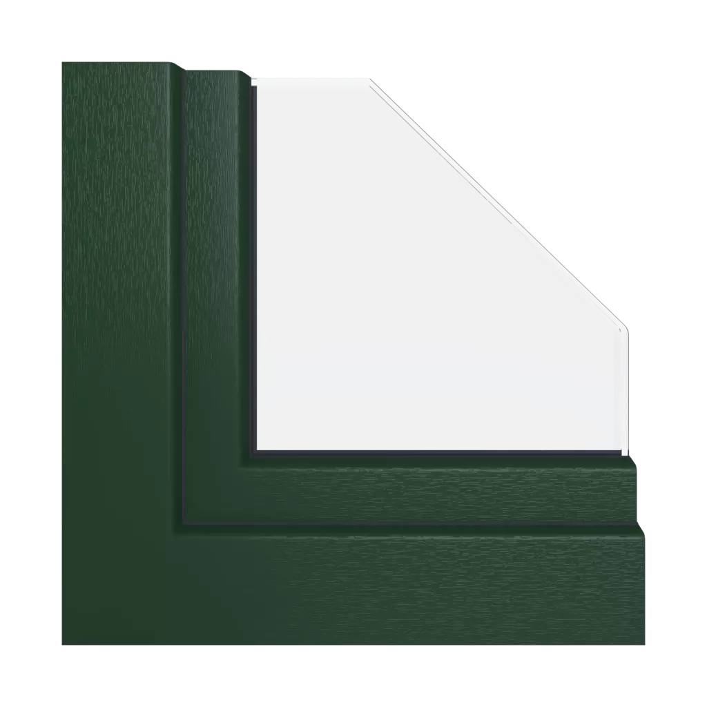 Ciemny zielony okna kolory aluplast   