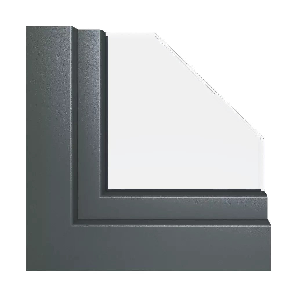 Szary antracytowy aludec okna kolory aluplast   
