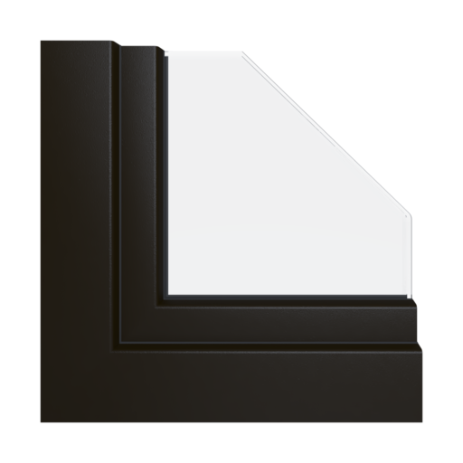 Ciemnobrązowy mat okna profile aluplast ideal-8000