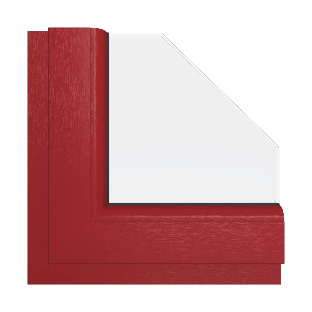 Ciemny czerwony okna kolory aluplast ciemny-czerwony interior