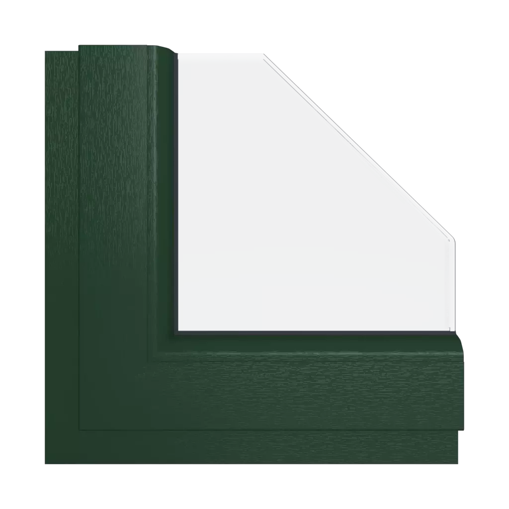 Ciemny zielony okna kolory aluplast ciemny-zielony