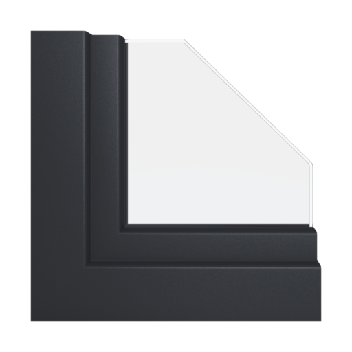 Szary antracytowy gładki okna kolory schuco   