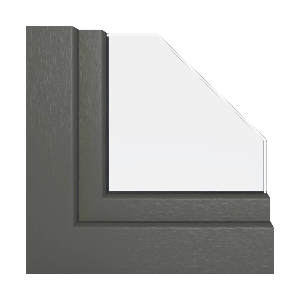 Szary kwarcytowy okna kolory schuco   