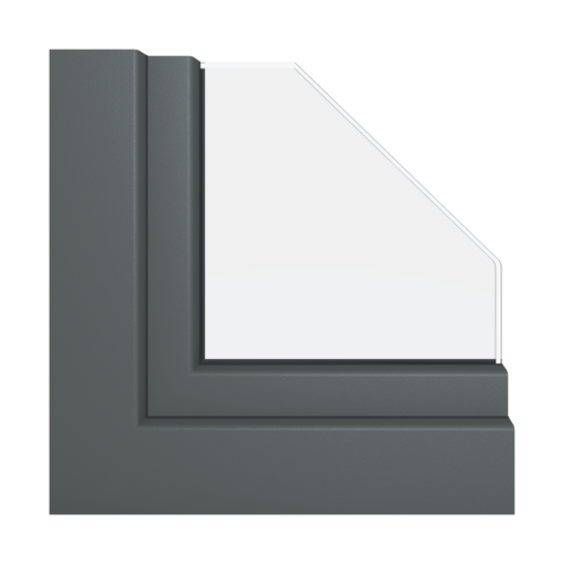 Szary bazaltowy gładki okna kolory schuco   