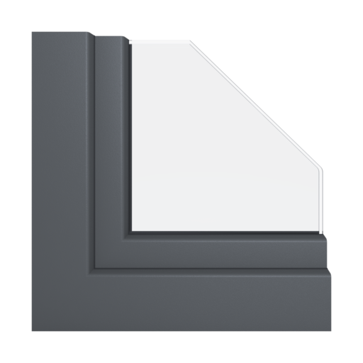 Szary łupek gładki okna kolory schuco   