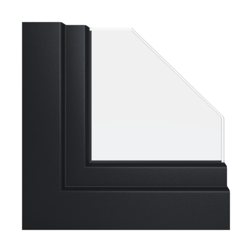 Szary czarny gładki okna kolory schuco   