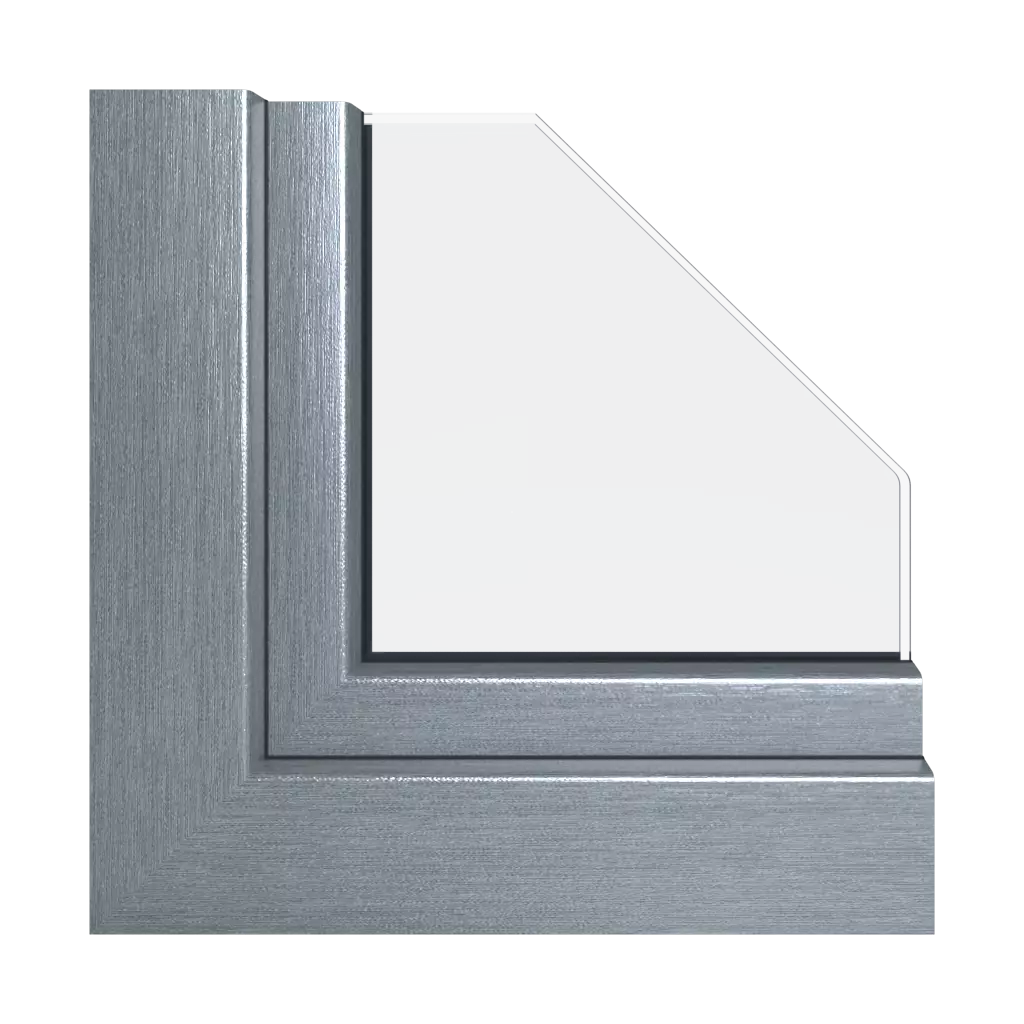 Srebrny metalizowany okna profile-okienne schuco livingslide