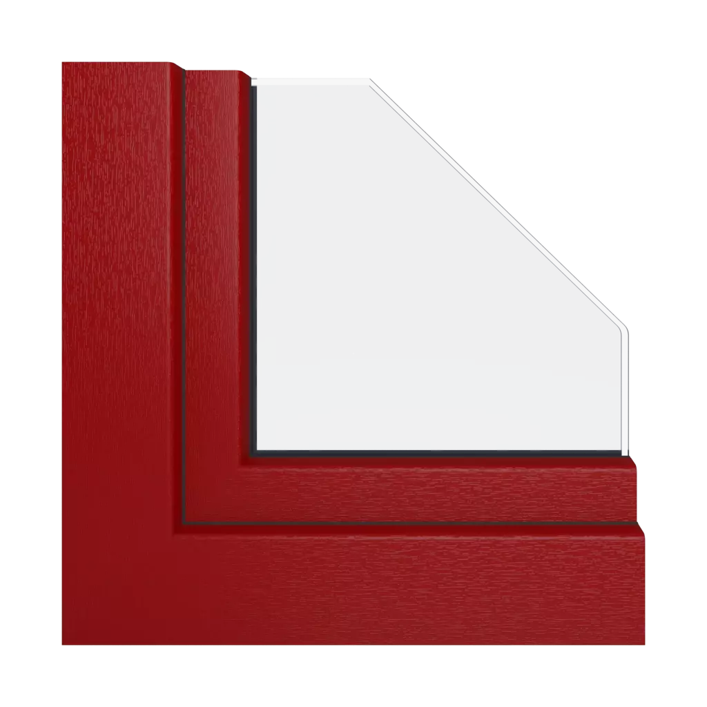 Jasnoczerwony okna kolory schuco   
