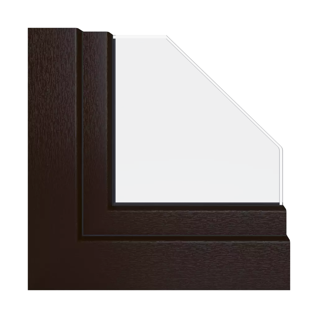 Brązowy kasztanowy okna kolory schuco   