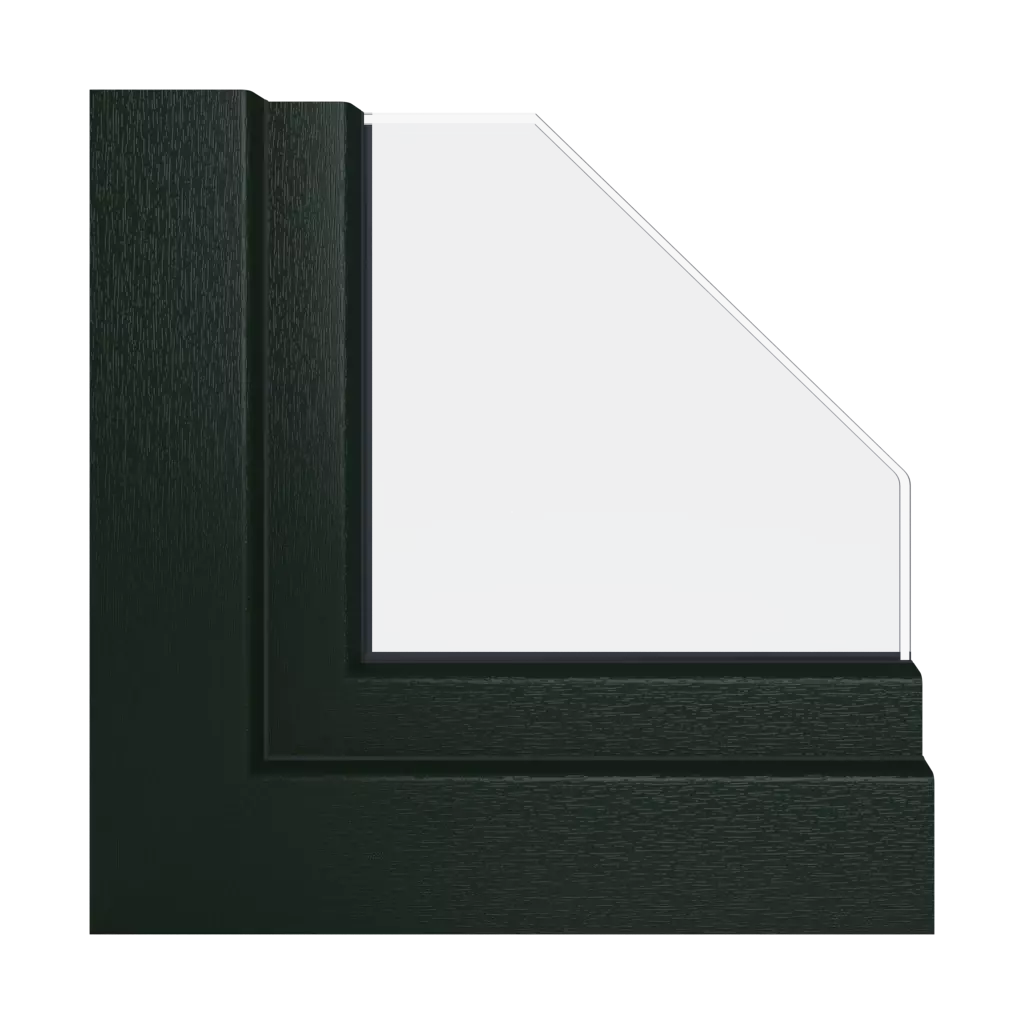 Zielony jodłowy okna kolory schuco   