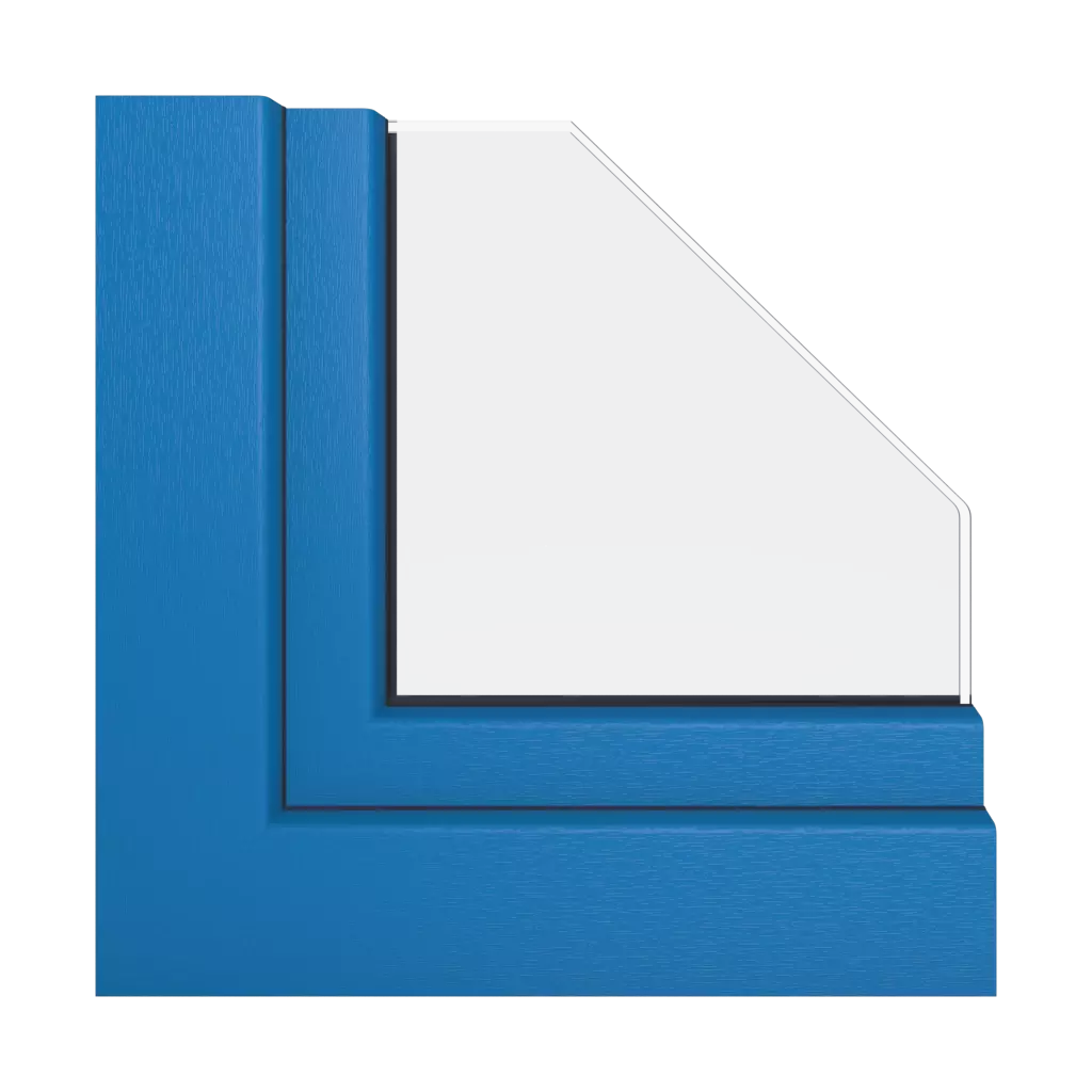 Niebieski brylantowy okna profile-okienne schuco livingslide
