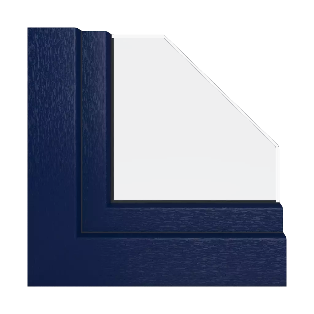 Niebieski kobaltowy okna kolory schuco   