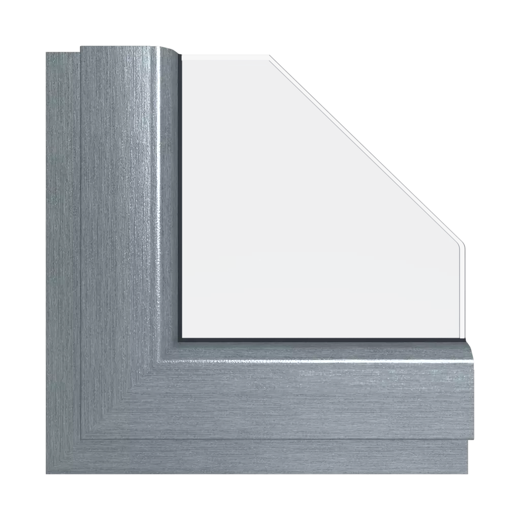 Srebrny metalizowany okna kolory schuco srebrny-metalizowany interior
