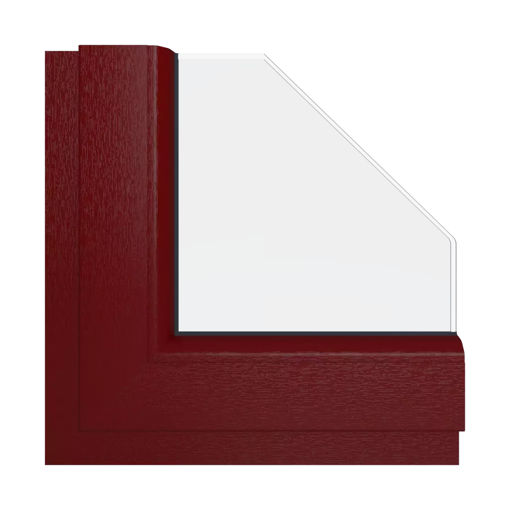 Czerwony okna kolory schuco czerwony interior