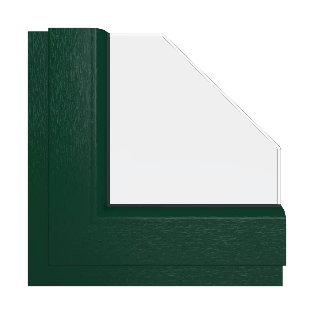 Zielony mech okna kolory schuco zielony-mech interior