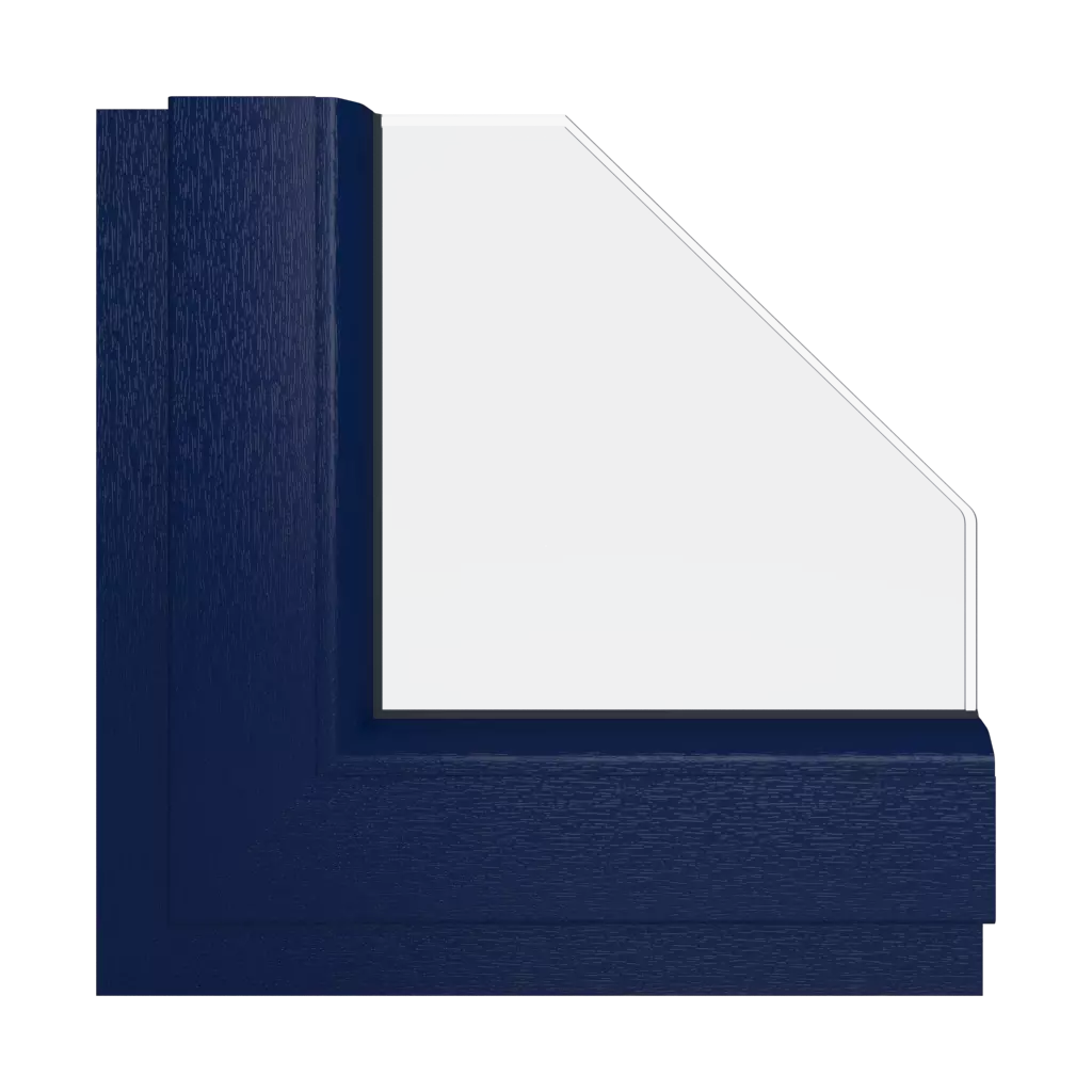 Niebieski kobaltowy okna kolory schuco niebieski-kobaltowy interior