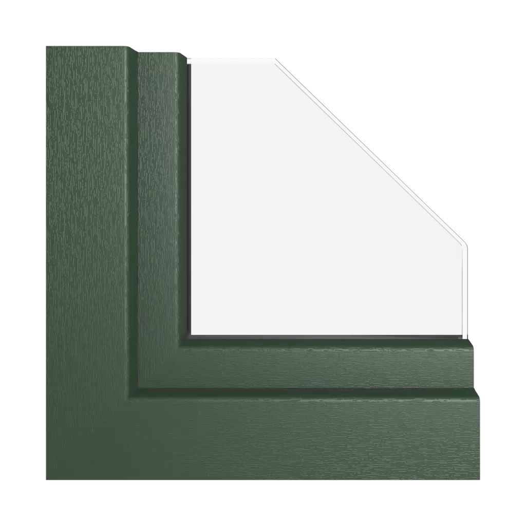 Ciemny zielony okna profile-okienne kommerling system-88-md