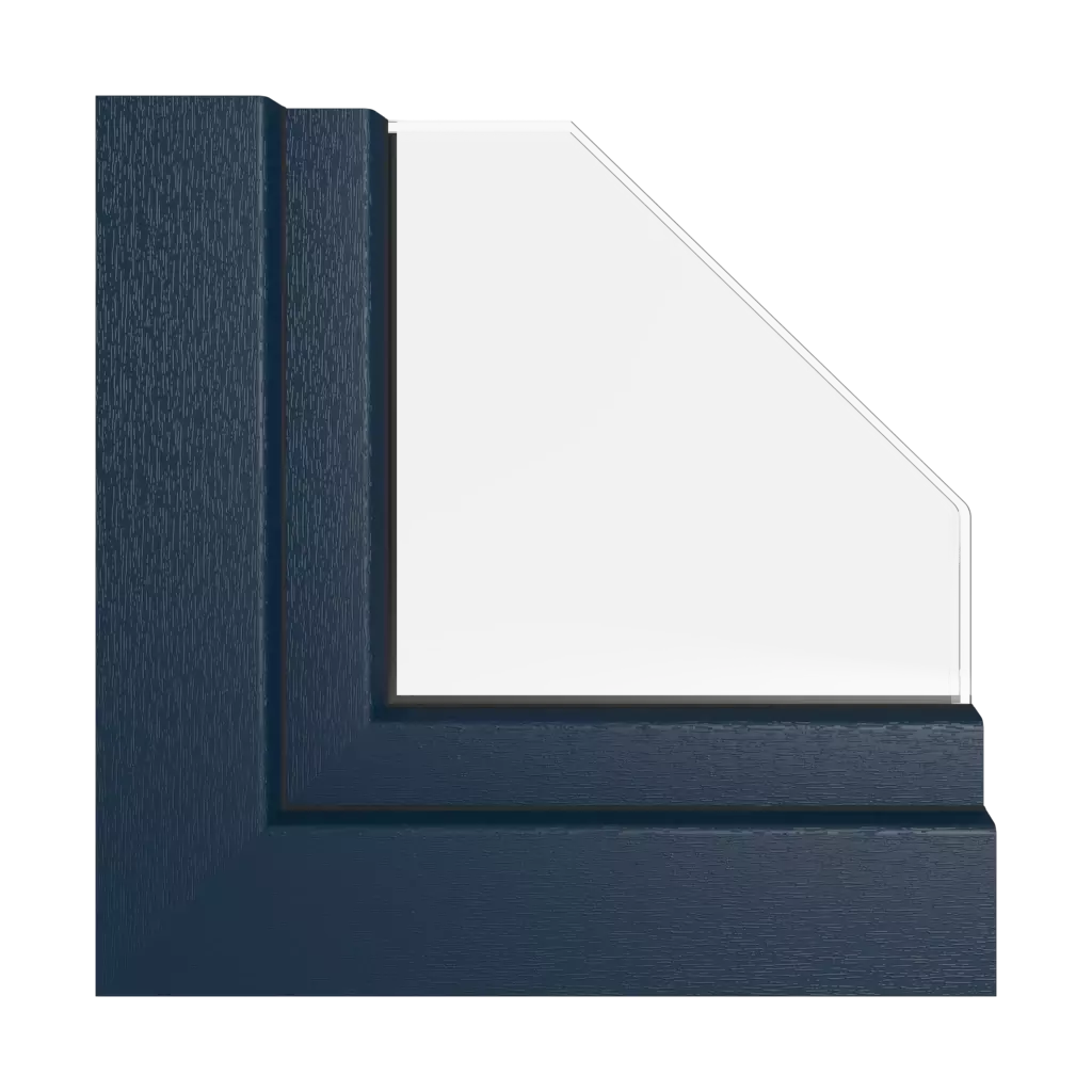 Stalowo niebieski okna profile-okienne kommerling system-88-md