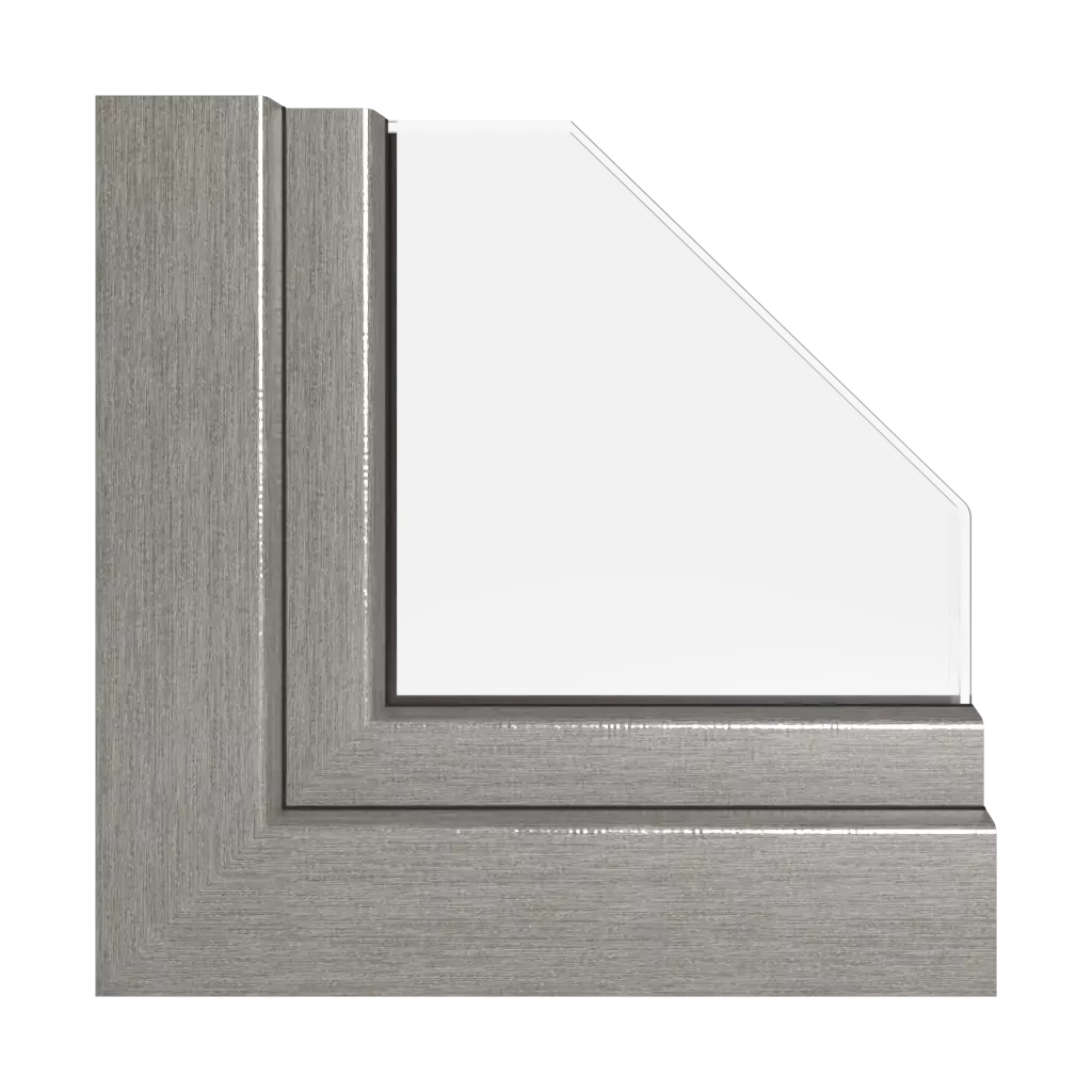 Metbrush szary kwarcowy okna profile-okienne kommerling system-88-md