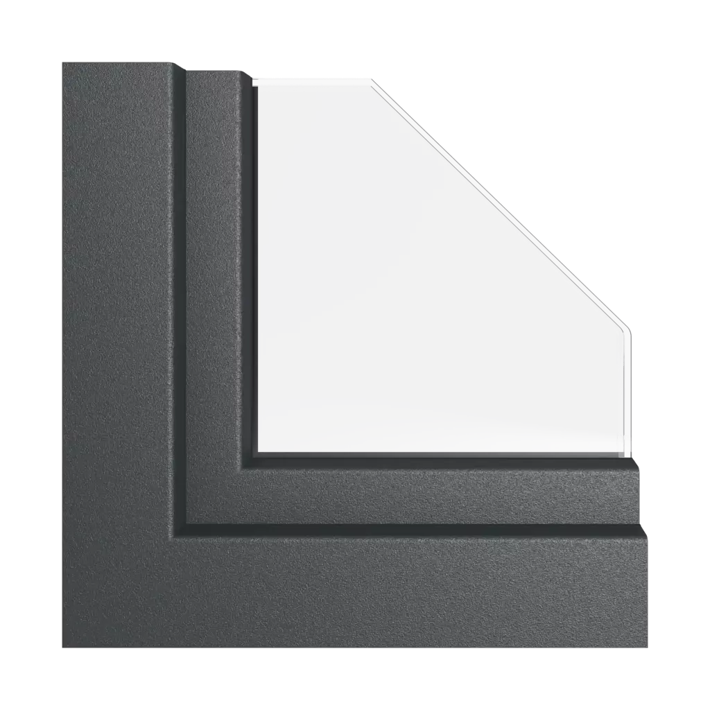 Czarno-szary mat okna profile-okienne kommerling system-88-md