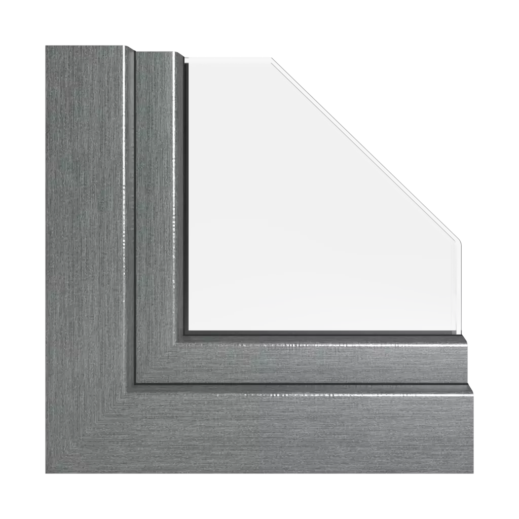 Metbrush Szary antracytowy okna profile-okienne kommerling system-88-md