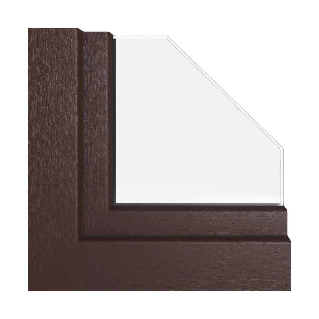 Brązowo-bordowy okna profile-okienne kommerling system-88-md