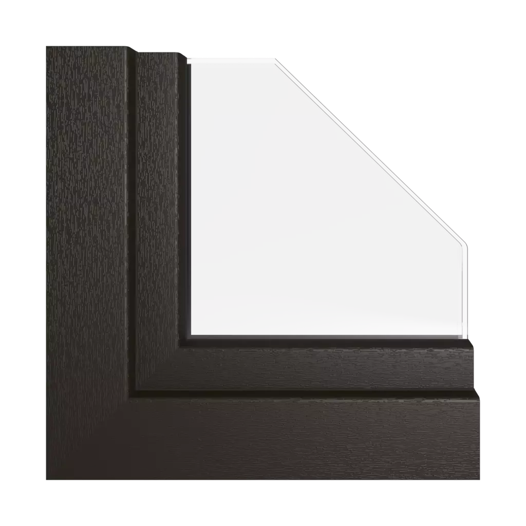 Czarno-brązowy okna profile-okienne kommerling system-88-md