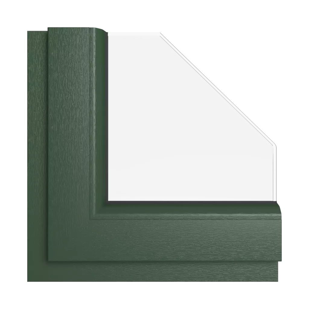 Ciemny zielony okna kolory kommerling ciemny-zielony interior