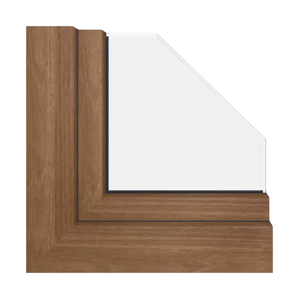 Orzech naturalny okna profile-okienne gealan hst-s-9000