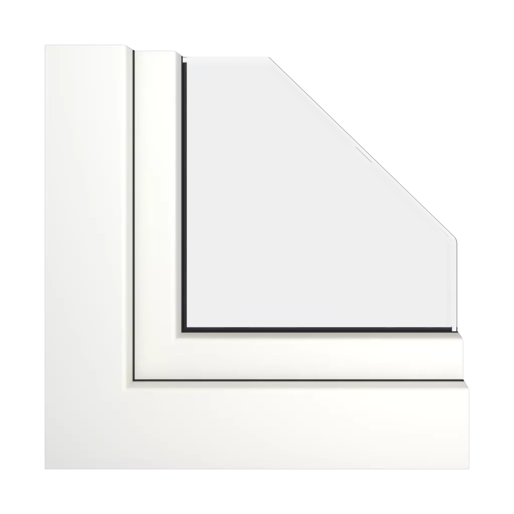 Czysty biały matowy RAL 9010 okna profile-okienne gealan linear