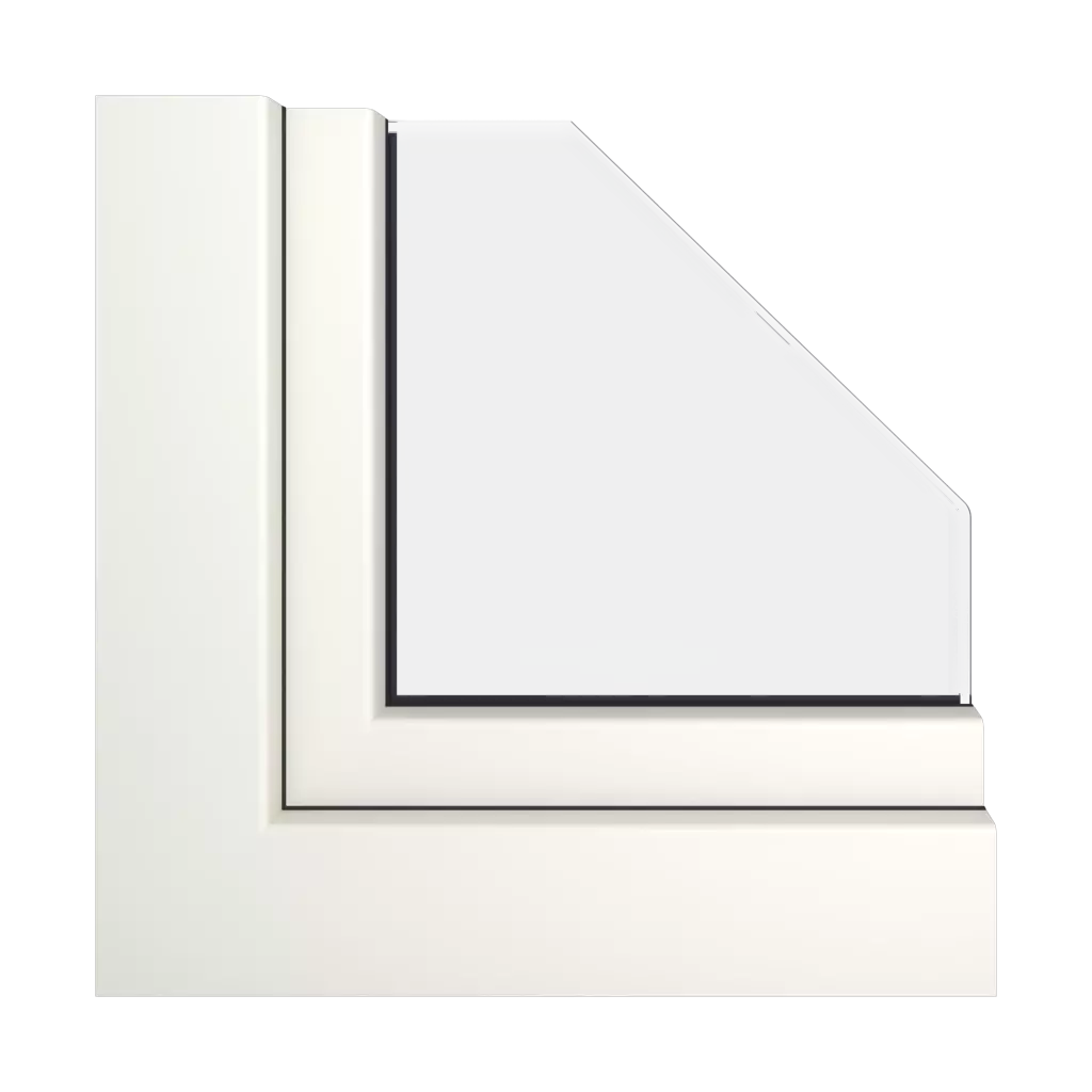 Biały kremowy matowy RAL 9001 okna kolory gealan   