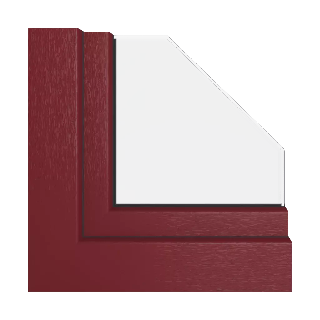 Czerwony RAL 3005 okna profile-okienne gealan linear