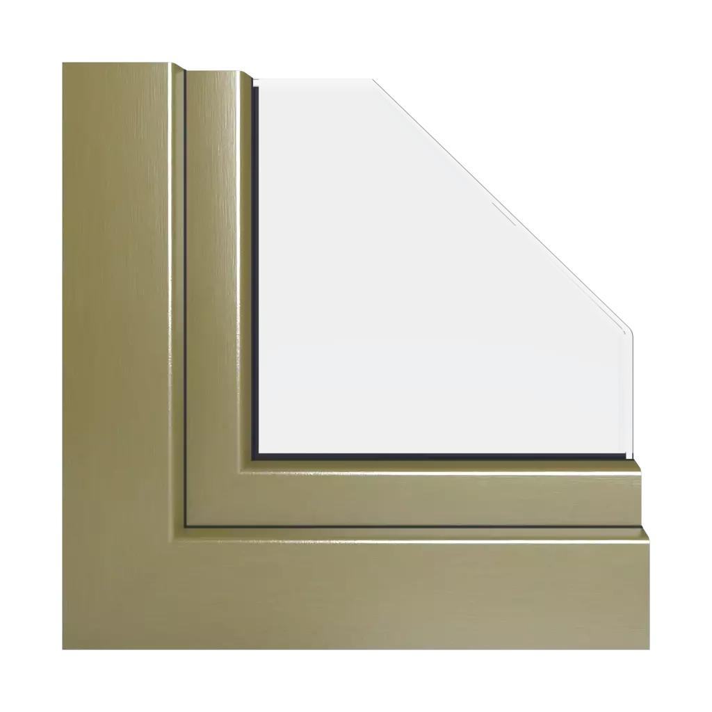 Szczotkowany mosiÄ…dz okna profile-okienne gealan smoovio