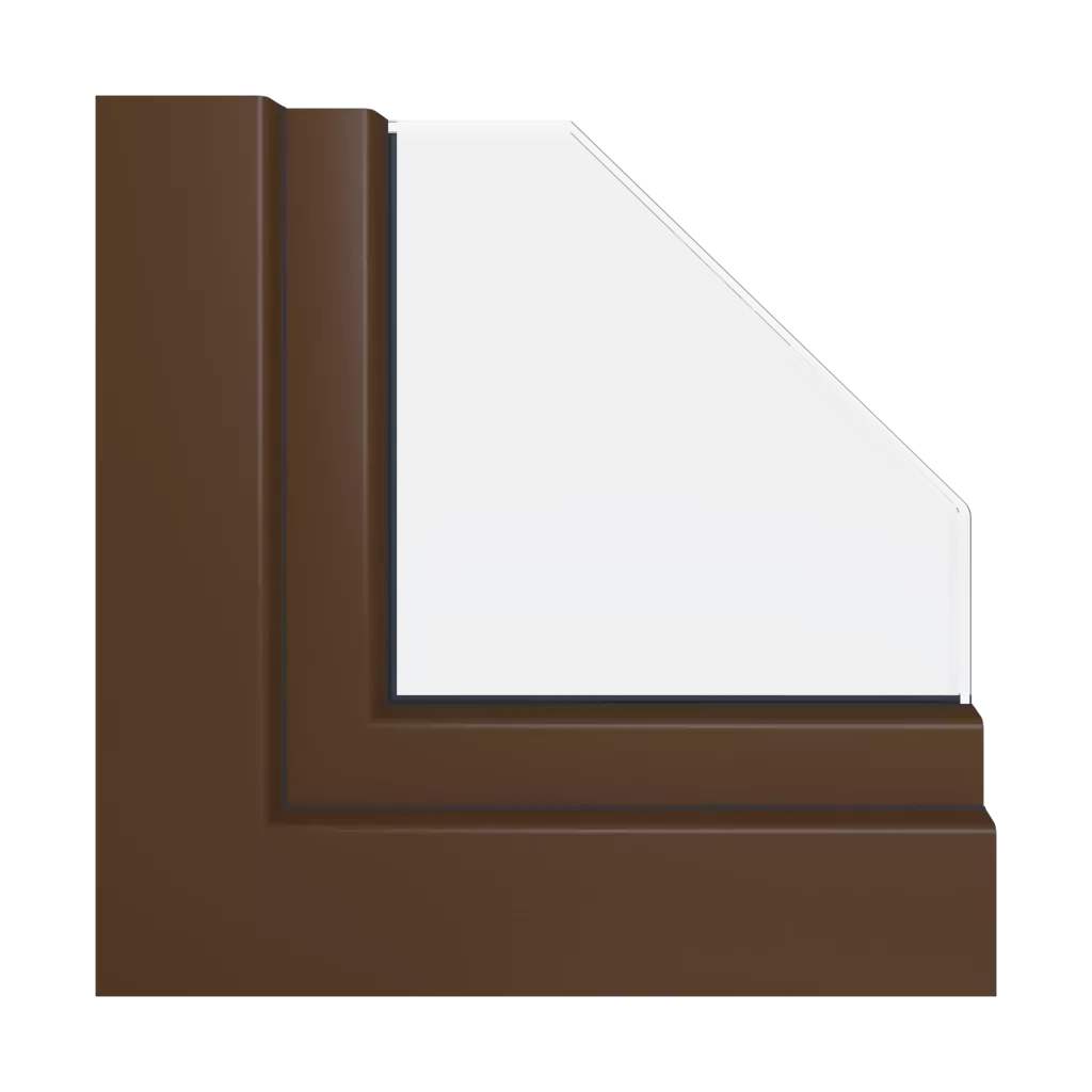 Brązowy irchowy RAL 8014 acrycolor okna profile-okienne gealan linear