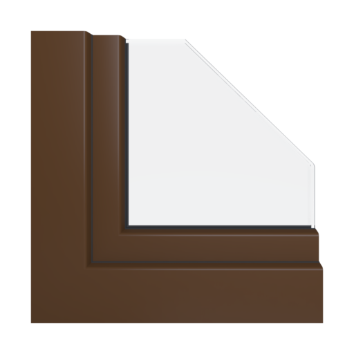 Brązowy irchowy RAL 8014 acrycolor okna profile gealan hst-s-9000