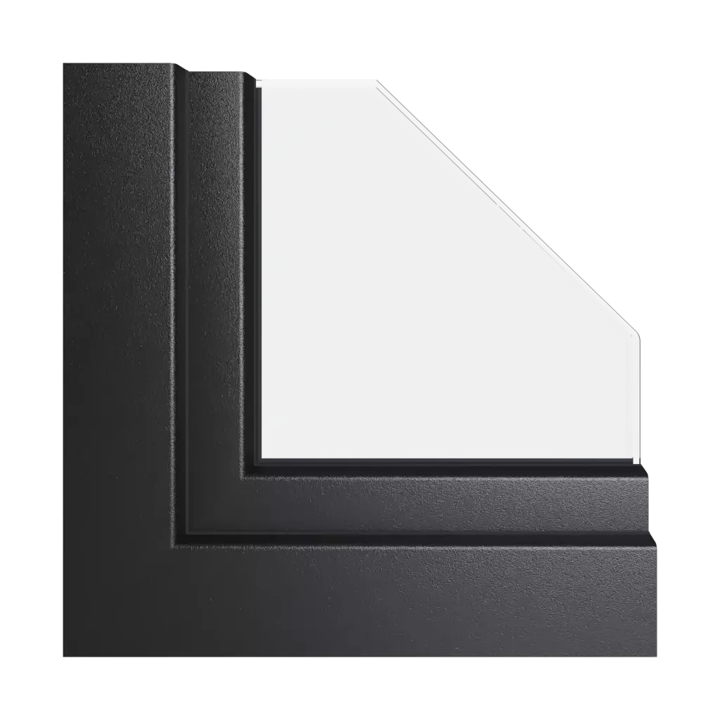 Czarny matowy okna profile-okienne gealan linear