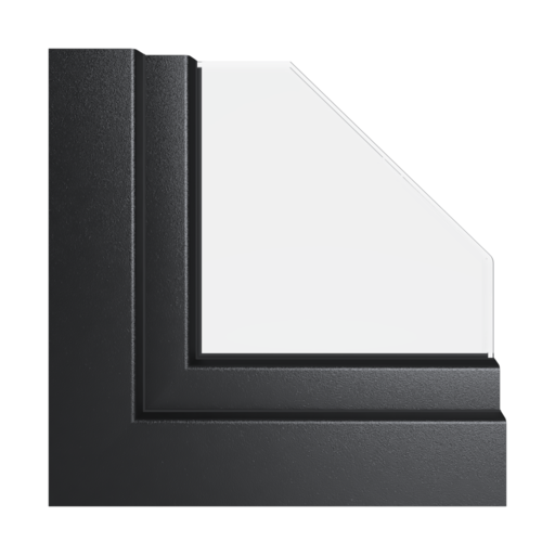 Czarny matowy okna profile gealan hst-s-9000