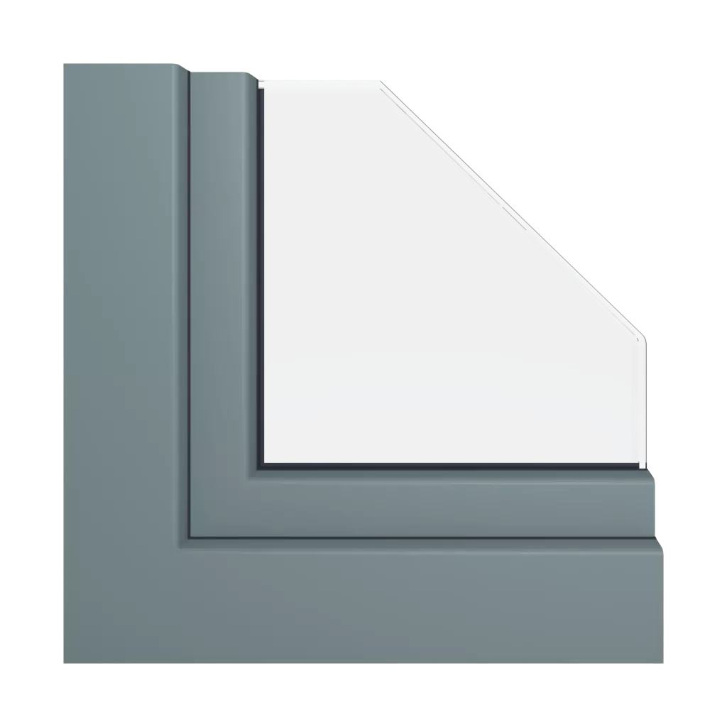 Szarość bazaltu gładki RAL 7012 okna profile-okienne gealan linear