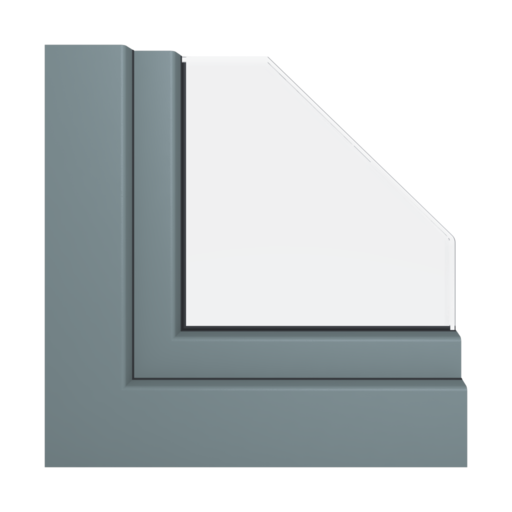 Szarość bazaltu gładki RAL 7012 okna profile gealan hst-s-9000