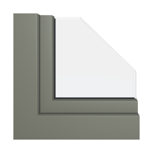 Szary kwarc gładki okna kolory gealan   