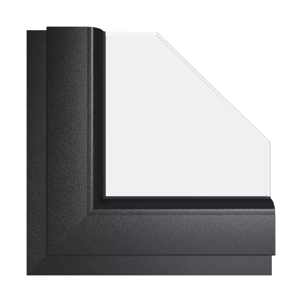 Czarny matowy okna kolory gealan czarny-matowy interior