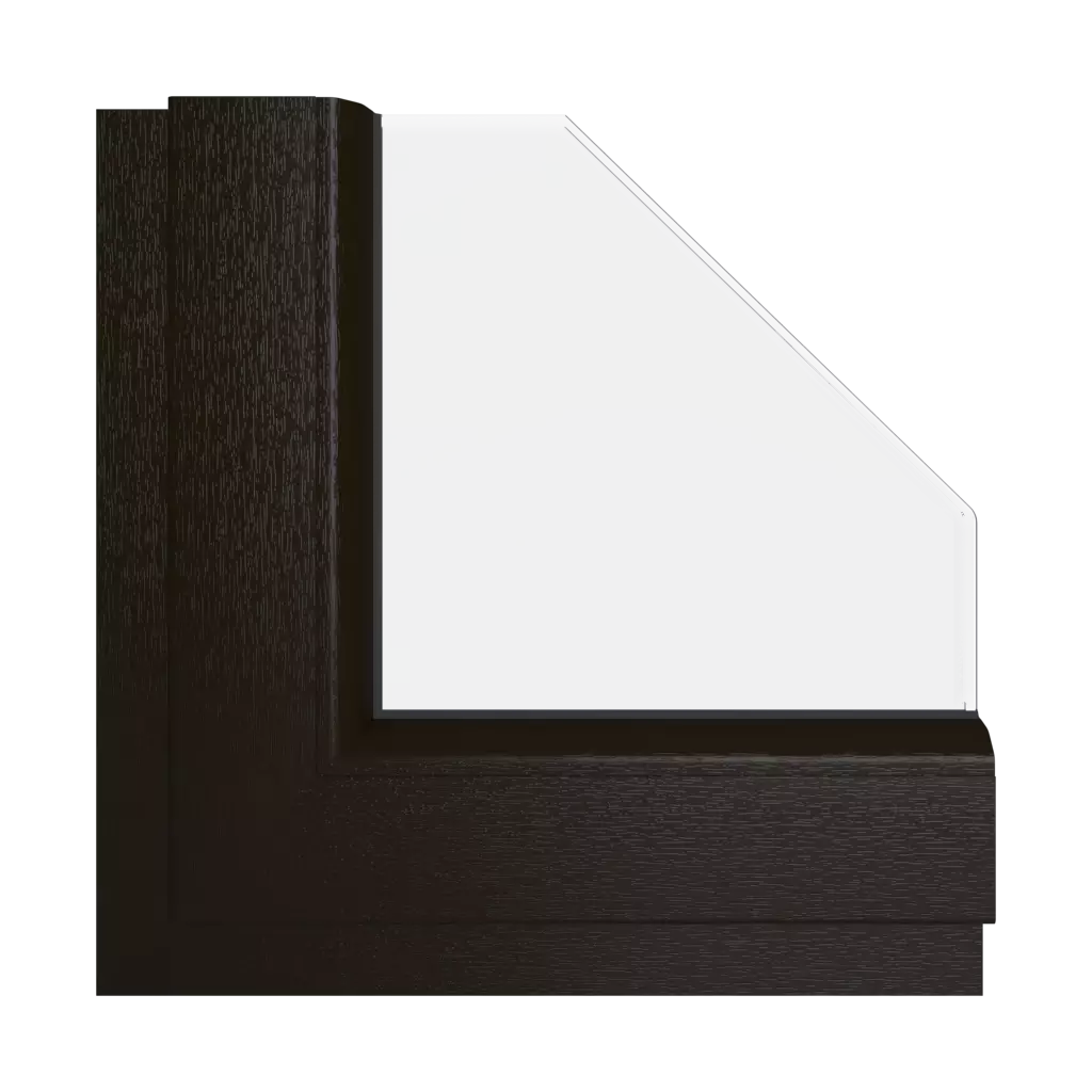 Czarno-brązowy okna kolory gealan czarno-brazowy interior
