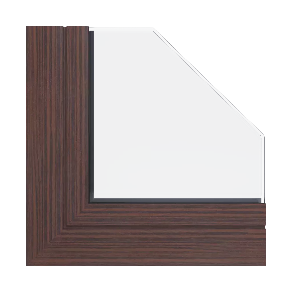 Ciemny mahoń efekt drewna okna kolory aliplast